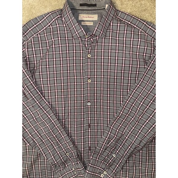 Tommy Bahama Button Up Shirt Mens 2XL Island Modern Fit Long Sleeve Purple - Picture 1 of 6
